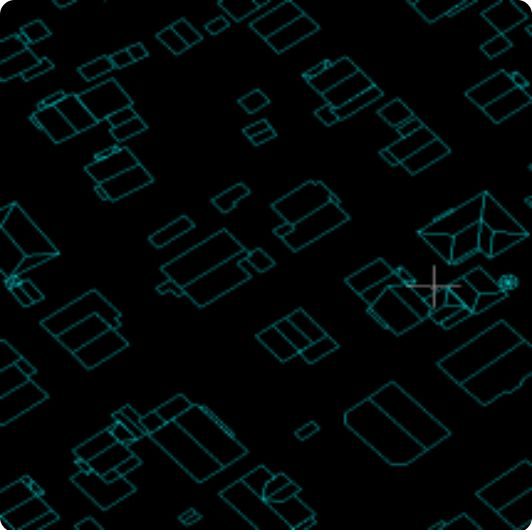Building footprint wireframe